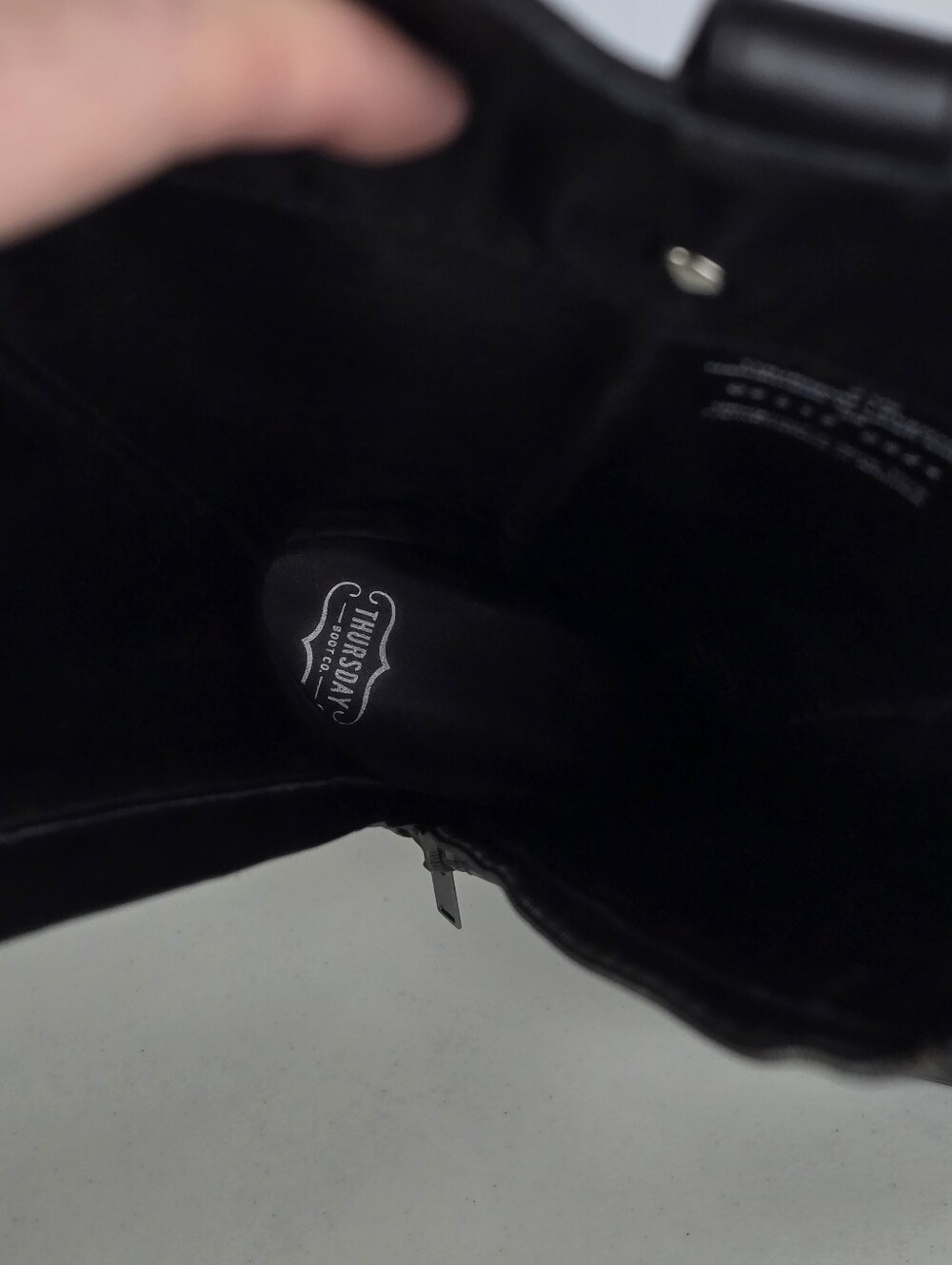 Thursday Boot Company Crown Zip-Up Black Leather Knee High Riding Boots Size 9 - Picture 13 of 15